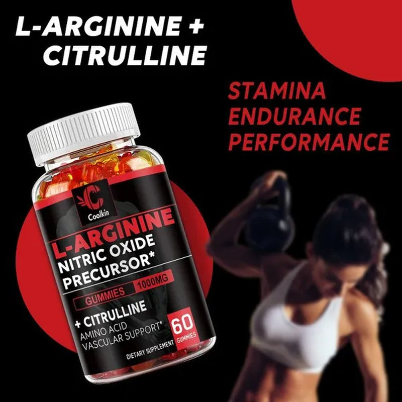 Testosterone Booster, Boost Energy, Boost Endurance, Improve Blood Circulation - with L-Citrulline-L-Arginine Gummies (30/60 Gummies)