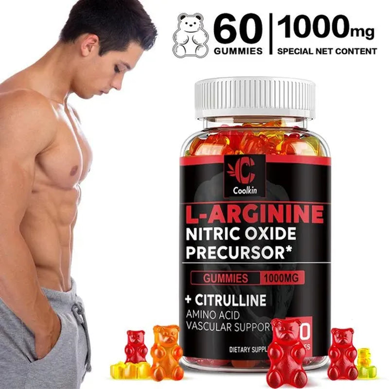 Testosterone Booster, Boost Energy, Boost Endurance, Improve Blood Circulation - with L-Citrulline-L-Arginine Gummies (30/60 Gummies)