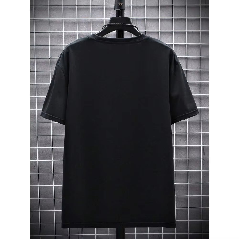 Men'S round Neck Short Sleeve T-Shirt with Portrait Print Graphic T Shirts Redtube Harajuku Y2K Oversized T Shirt Men