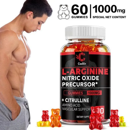 Testosterone Booster, Boost Energy, Boost Endurance, Improve Blood Circulation - with L-Citrulline-L-Arginine Gummies (30/60 Gummies)