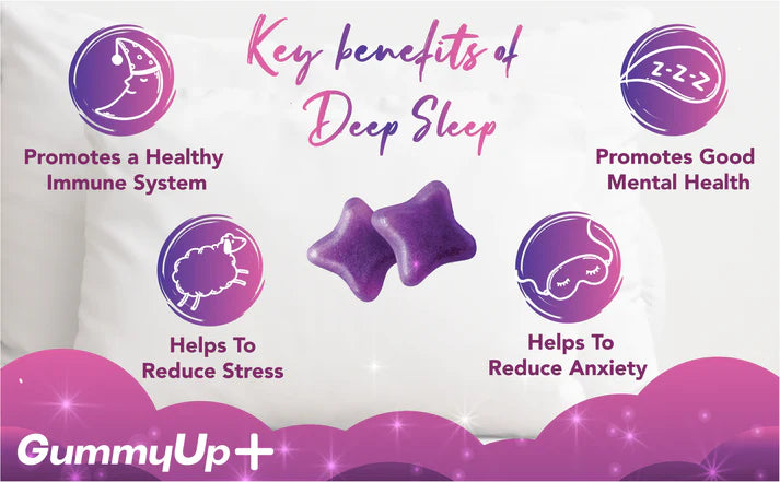 Sugar Free Sleep Gummies x 5 Servings | High Strength100mg Natural Melatonin Sources from Griffonia Extract | Vegan | Gluten-Free | Chewable Natural Melatonin | Berry Flavour | Gummy up +
